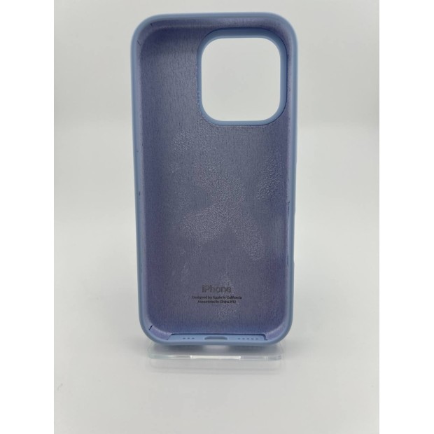 Оригінальний силіконовий чохол круглої форми для Apple iPhone 16 Pro (15) Ліловий