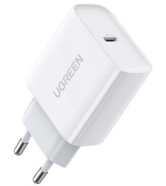 СЗП-адаптер UGREEN CD137 20W PD QC4.0 (1Type-C) (Білий)