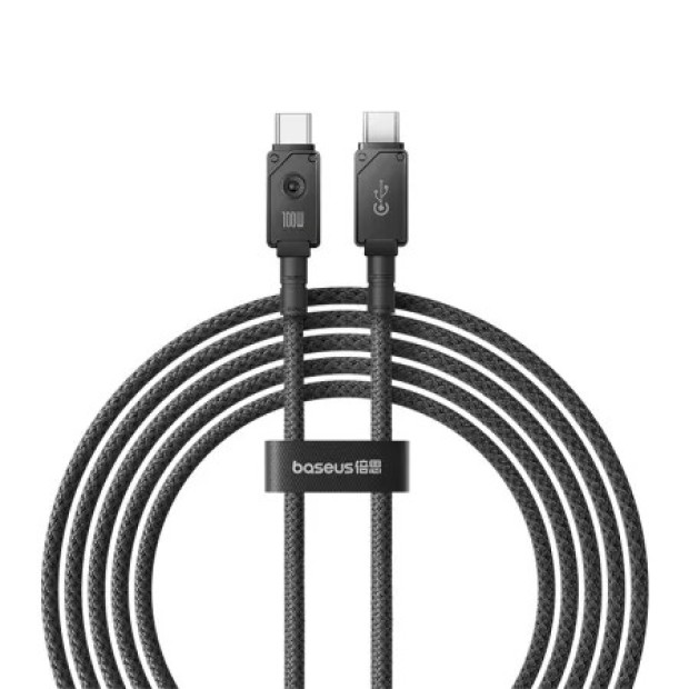 USB-кабель Baseus Unbreakable 100W (2m) (Type-C на Type-C) (Чорний) P10355800111-01 USB-кабель Baseus Unbreakable 100W (2m) (Type-C на Type-C) (Чорний) P10355800111-01