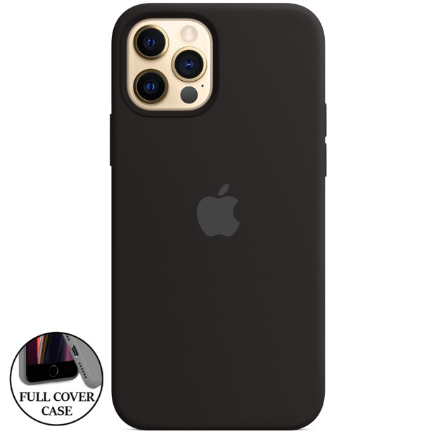 Силіконовий чохол Оригінал Кругла форма для Apple iPhone 12 Pro Max (07) Чорний.