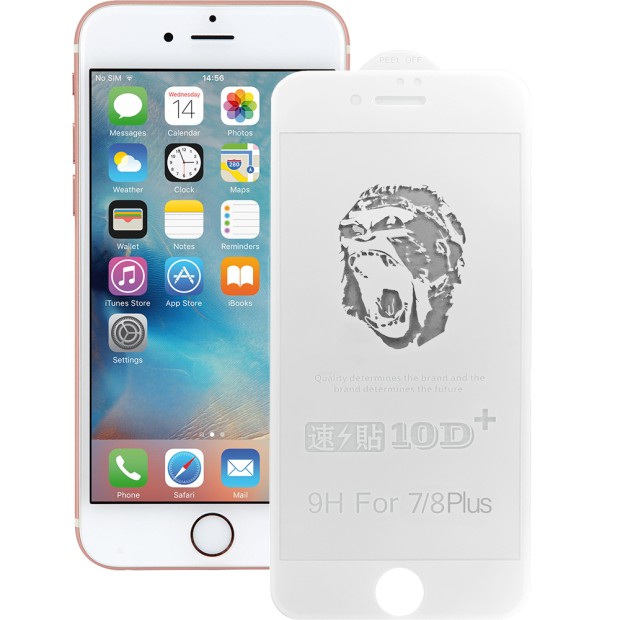Защитное стекло 5D Japan HD Apple iPhone 7 Plus / 8 Plus White