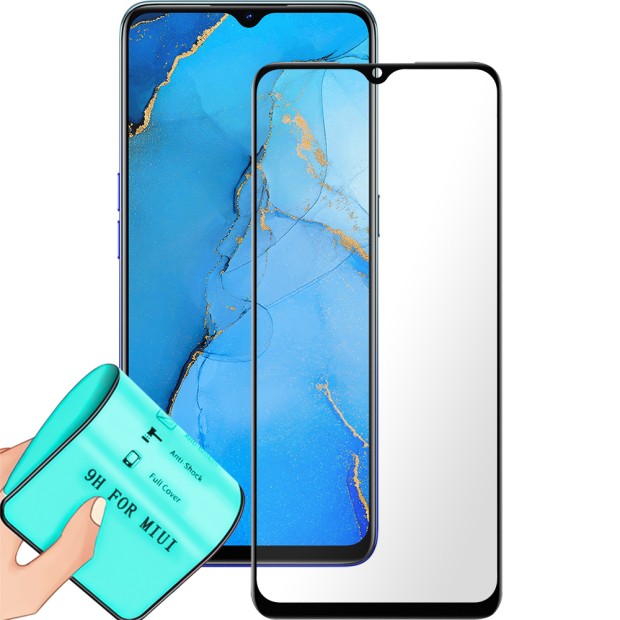 Стекло 5D Ceramic Oppo Reno3 Black