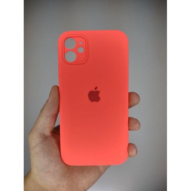 Силіконовий чохол Original Square RoundCam для Apple iPhone 11 (50), кораловий