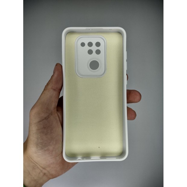 Силікон оригінальний Xiaomi Redmi Note 9  /  Redmi 10X (з захистом камери) (білий)