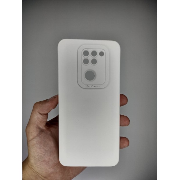 Силікон оригінальний Xiaomi Redmi Note 9  /  Redmi 10X (з захистом камери) (білий)