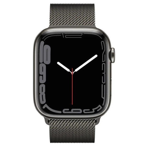 Смарт-часы Apple Watch Series 7 45mm (Graphite) (Graphite Milanese Loop) (Grade A) 89% Б/У O