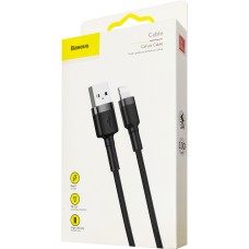 USB-кабель Baseus Cafule Special Edition 2.4A (1m) (Lightning) (Чёрный/Серый) CALKLF-BG1