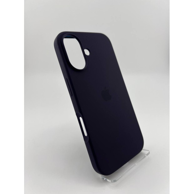 Силіконовий оригінальний чохол Apple для iPhone 16 (72) кольору баклажан.