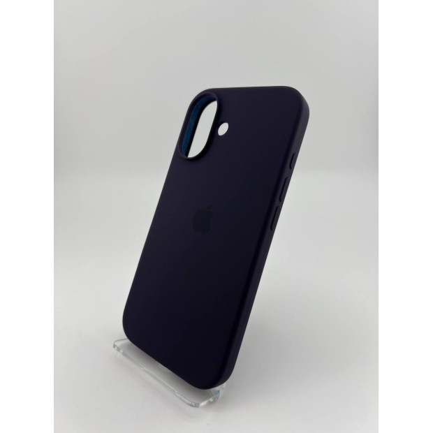 Силіконовий оригінальний чохол Apple для iPhone 16 (72) кольору баклажан.