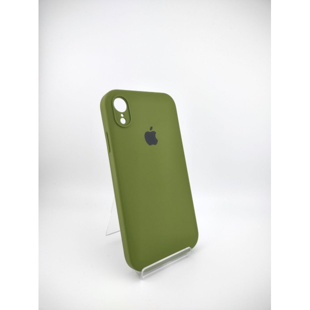 Силіконовий Оригінальний Чохол Квадратної Форми RoundCam для Apple iPhone XR (46) Глибокий Зелений