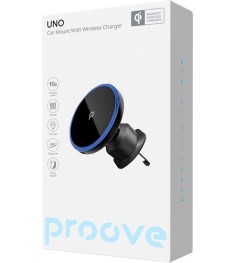 Автодержатель с беспроводной зарядкой Proove Proove UNO 15W (Чёрный)