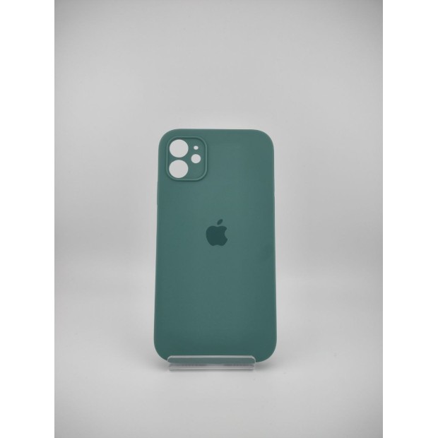 Силіконовий чохол Original Square RoundCam для Apple iPhone 11 (55) у кольорі чорнувато-зелений.