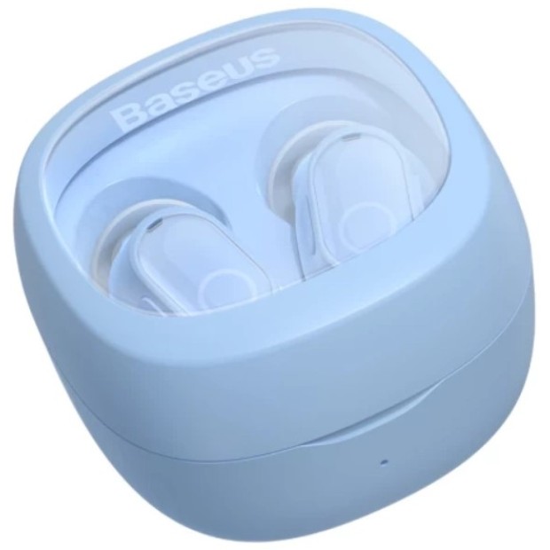 Бездротові навушники-гарнітура вакуумні Baseus Bowie Encok WM02 (Синій) Бездротові навушники-гарнітура вакуумні Baseus Bowie Encok WM02 (Синій)