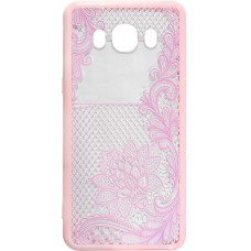 Силіконовий чохол з візерунком для Samsung Galaxy J2 (2016) J200 (рожевий)