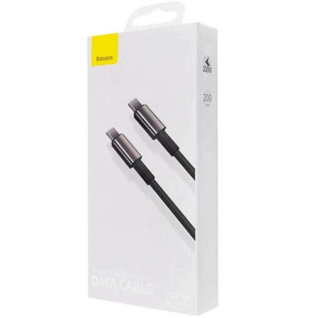 USB-кабель Baseus Tungsten Gold 240W (1m) (Type-C to Type-C) (Чёрный) CAWJ040001