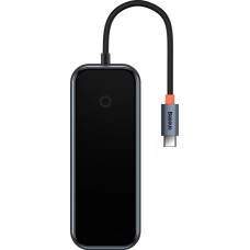 Переходник USB HUB Baseus AcmeJoy WKJZ010613 (Type-C to HDMI/2USB3.0/USB2.0/Type-C/RJ45/SD) (Серый)