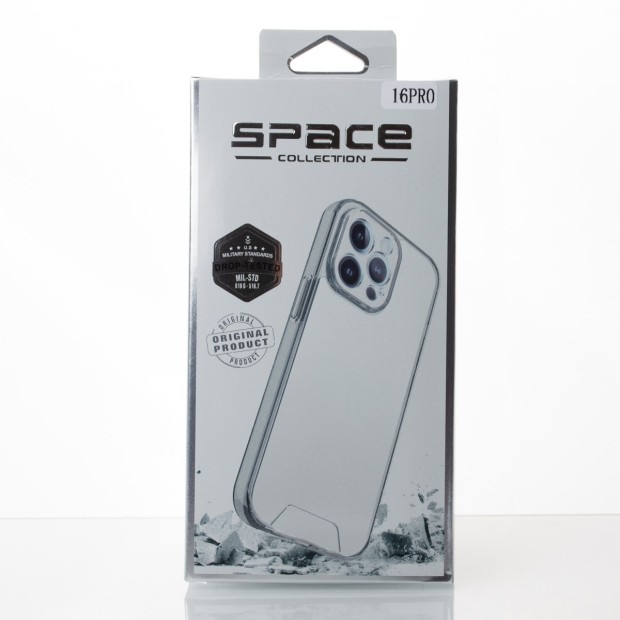 Силіконовий чохол Space Case для Apple iPhone 16 Pro (Прозорий)