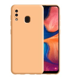 Силіконовий оригінальний 360-чохол для Samsung A20  /  A30 (ShutCam) (Персиковий..