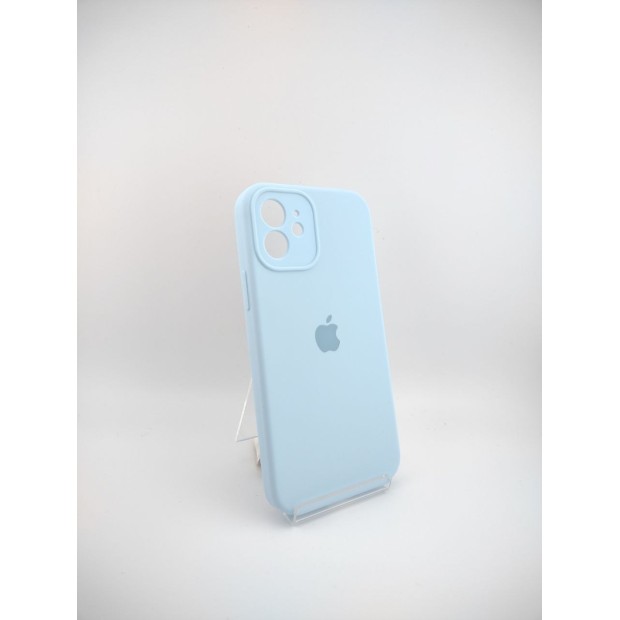 Силіконовий оригінальний чохол RoundCam для Apple iPhone 12 (53), небесно-блакитний.