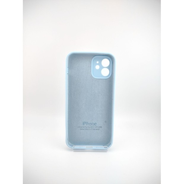 Силіконовий оригінальний чохол RoundCam для Apple iPhone 12 (53), небесно-блакитний.