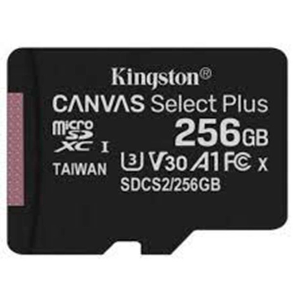 Kingston Canvas Select Plus MicroSDXC Memory Card 256GB (UHS-I / U3) (A1) (Class 10) + SD Adapter