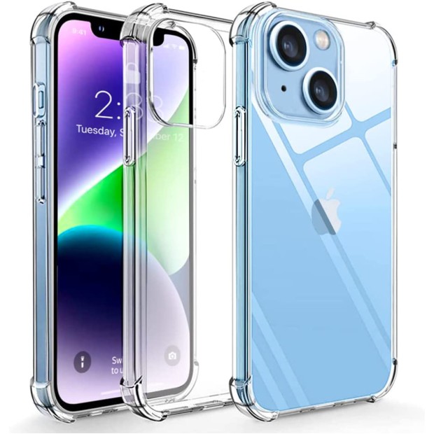Силикон 6D Apple iPhone 14 Plus (Прозрачный)