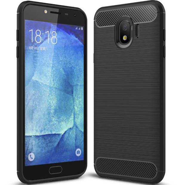 Силіконовий чохол Polished Carbon для Samsung Galaxy J4 (2018) J400 (Чорний)