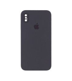 Силіконовий Original Square RoundCam чохол для Apple iPhone X  /  XS (19) темно-..