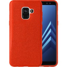 Силикон Glitter Samsung Galaxy A8 (2018) A530 (Красный)