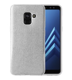 Силикон Glitter Samsung Galaxy A8 (2018) A530 (Серебряный)