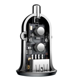 АЗУ-адаптер Baseus Grain Pro Car Charger CCALLP-01 4.8A 2USB (Чёрный)