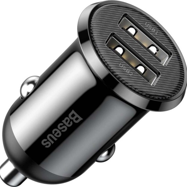 Baseus Grain Pro Car Charger CCALLP-01 4.8A 2USB (Black)