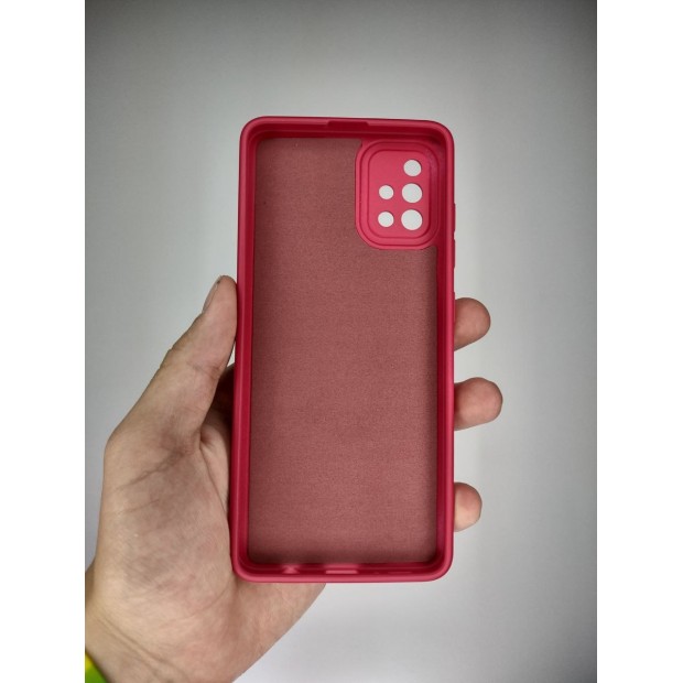 Силікон Original Samsung Galaxy A51 (2021) (ShutCam) (Малиновий)