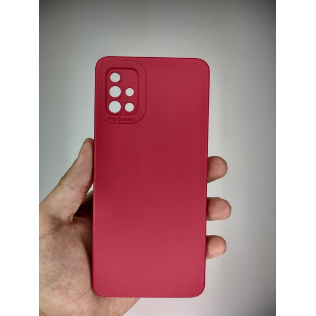 Силікон Original Samsung Galaxy A51 (2021) (ShutCam) (Малиновий)
