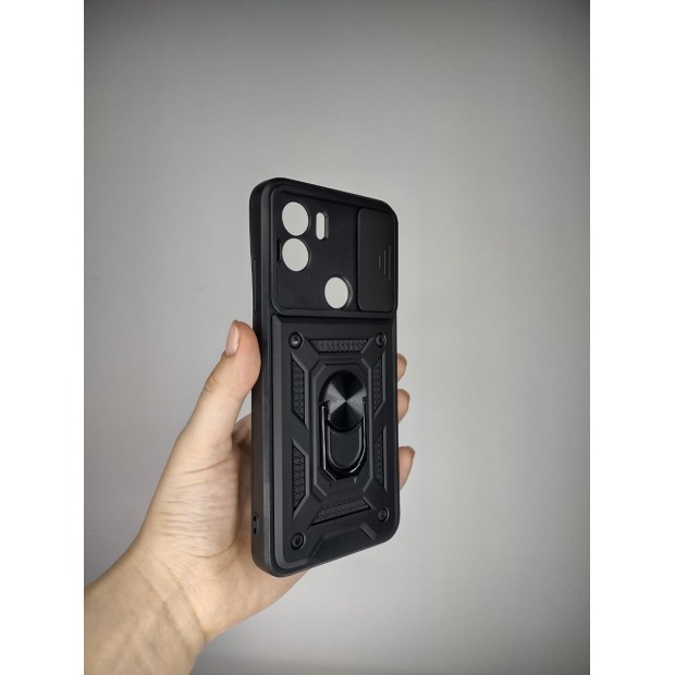 Броньований чохол Ring Serge Armor Case для Xiaomi Redmi A1+  /  Poco C50  /  A2+ (ShutCam) (Чорний)