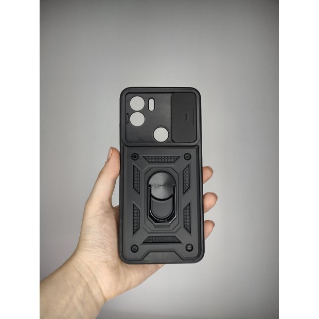 Броньований чохол Ring Serge Armor Case для Xiaomi Redmi A1+  /  Poco C50  /  A2+ (ShutCam) (Чорний)