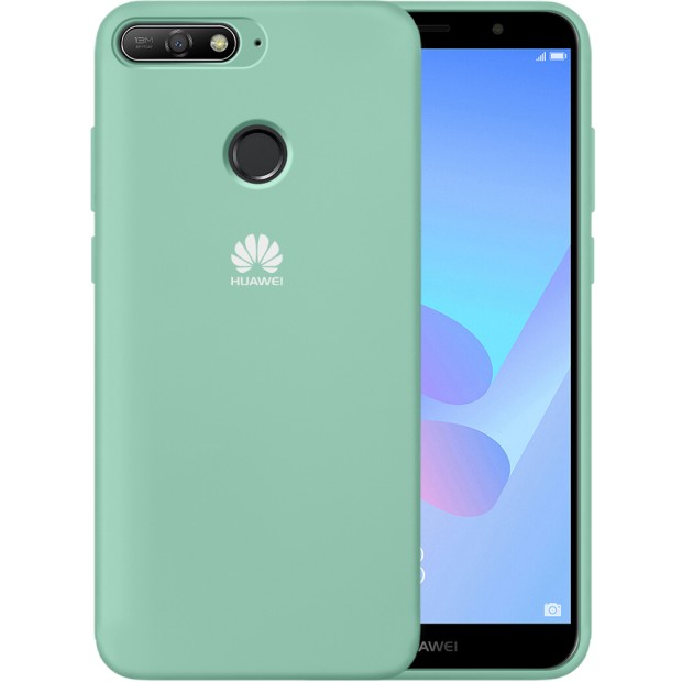 Силикон Original Case Logo Huawei Y6 Prime (2018) / Honor 7A Pro (Бирюзовый)