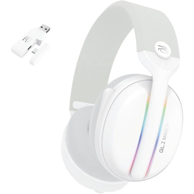 Бездротові ігрові накладні навушники-гарнітура Gaming Glimmer (Білий) WHGL00022002 Бездротові ігрові накладні навушники-гарнітура Gaming Glimmer (Білий) WHGL00022002