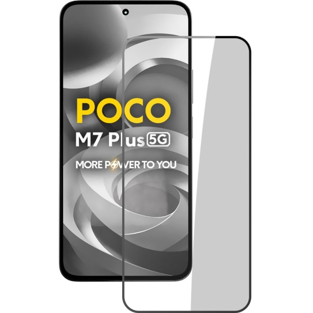 Захисне скло 5D Standard Xiaomi Poco M7 Plus Чорне