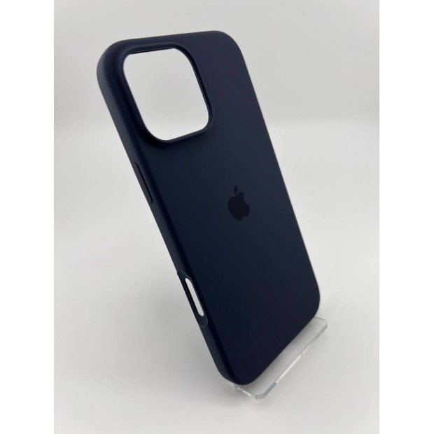 Силіконовий чохол оригінальний круглий для Apple iPhone 16 Pro Max (09) Темно-синій