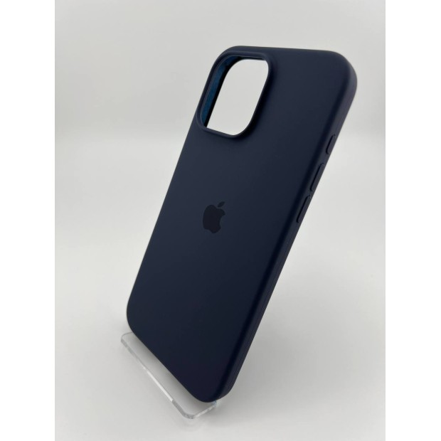 Силіконовий чохол оригінальний круглий для Apple iPhone 16 Pro Max (09) Темно-синій