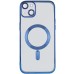 Чехол UMKU Shining with MagSafe Apple iPhone 15 Plus (Blue Titanium)