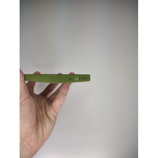 Силіконовий оригінальний чохол RoundCam для Apple iPhone 13 (46) темно-зелений.