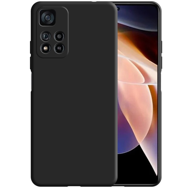 Силіконовий оригінальний чохол 360 для Xiaomi Redmi Note 11 Pro (ShutCam) (Чорний)