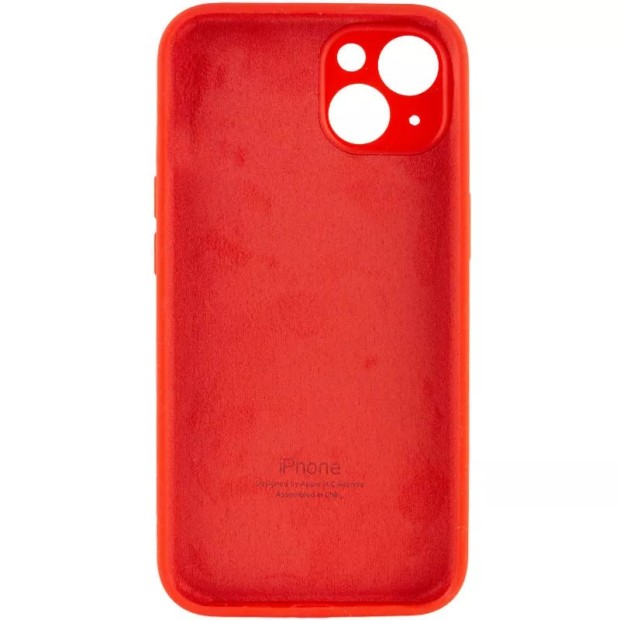 Силіконовий оригінальний чохол RoundCam для Apple iPhone 14 Plus (54) Кармін.