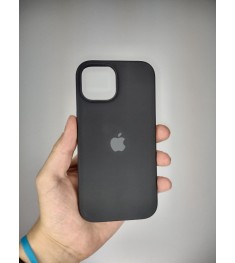 Силіконовий оригінальний круглий чохол для Apple iPhone 15 (07) чорний Силіконовий оригінальний круглий чохол для Apple iPhone 15 (07) чорний