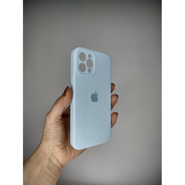 Силіконовий оригінальний чохол RoundCam для Apple iPhone 12 Pro (53) Небесно-блакитний.