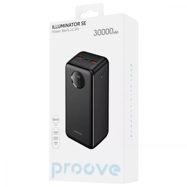 Повербанк Proove Illuminator SE 22.5W 30000mAh (Чорний)