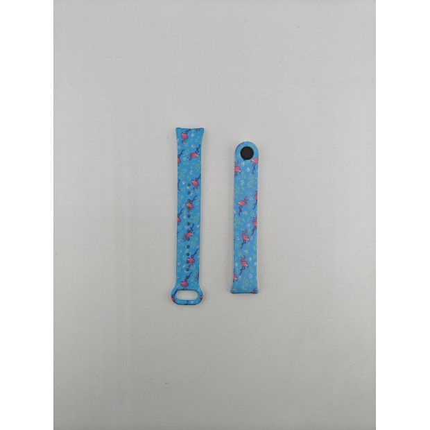 Ремінець з дизайном «Фламінго» для Xiaomi Mi Band 8  /  9.