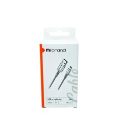 USB-кабель Mibrand Mi-32 Nylon 50 см (Lightning) (Чорний)